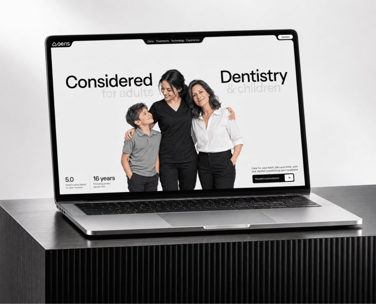 Aeris – Private Dentistry | Website & Visual Identity — Интерфейсы, Брендинг на Dprofile